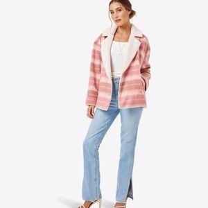 NWT L*Space Plaid About You Jacket in Seashore Oasis Sz Small